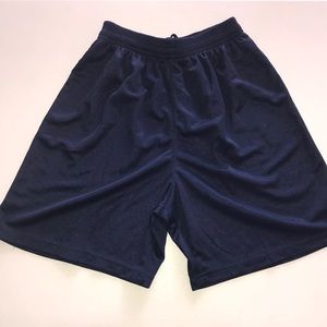 NWOT Navy blue youth active soccer shorts